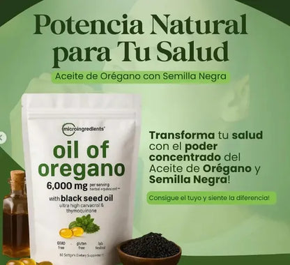 Aceite De Orégano -  6000 Mg 60 capsulas