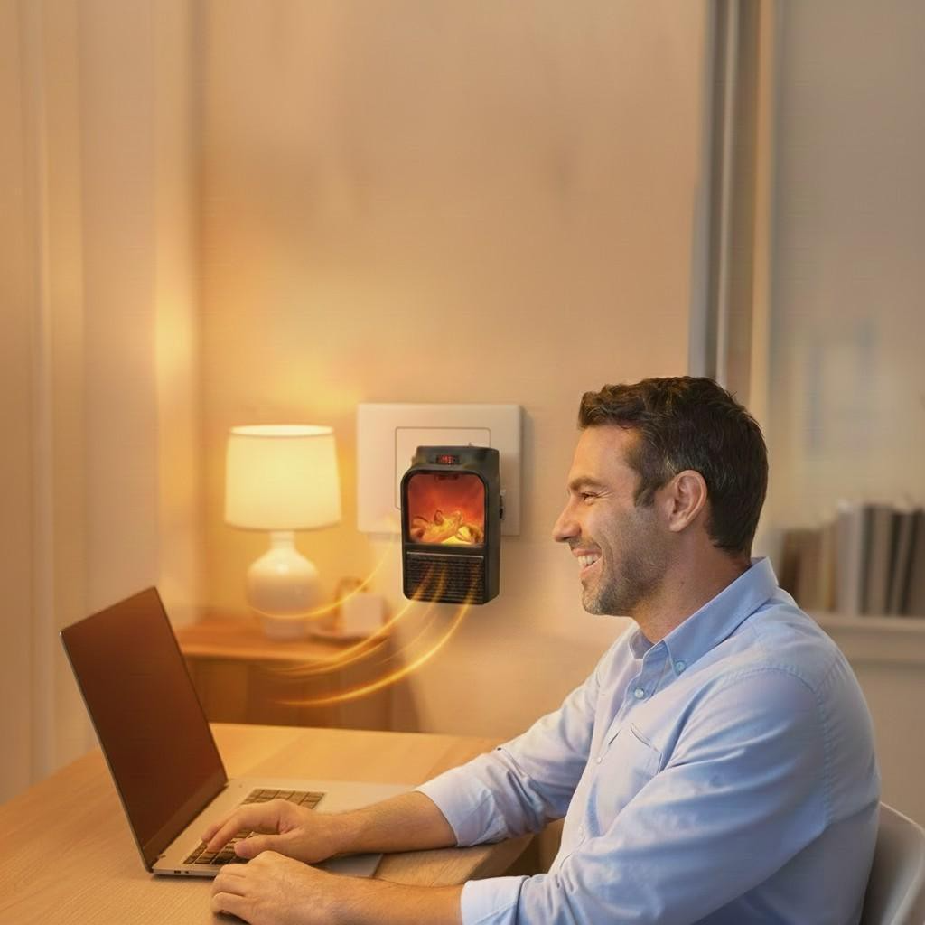 Calefactor Portátil Enchufable - FlameWarm™