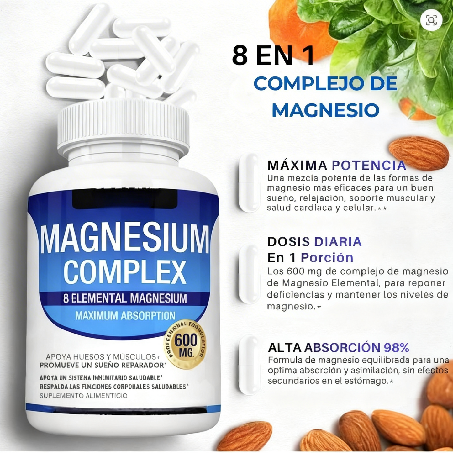 MAGNESIO COMPLEX 600MG